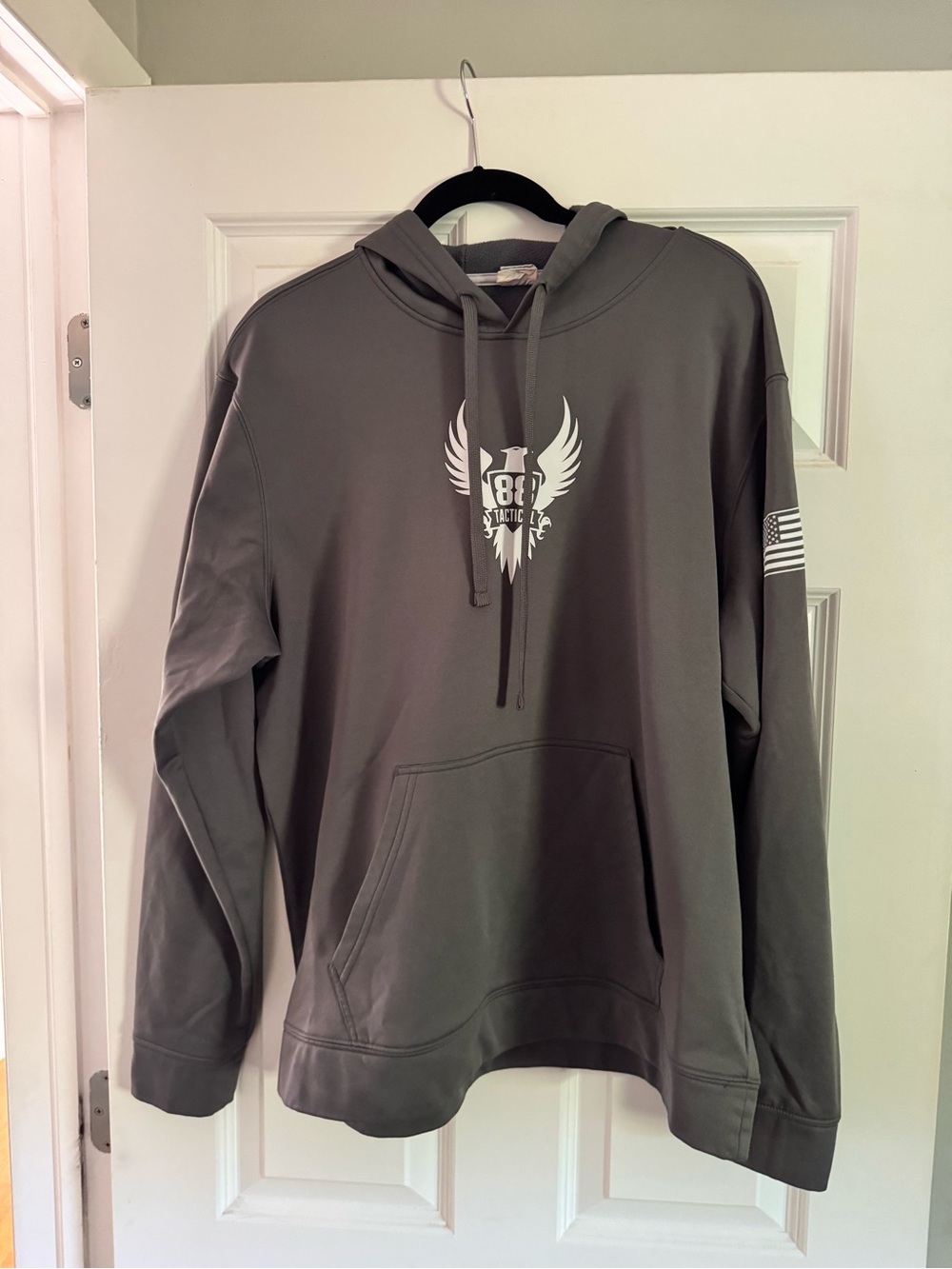 Men's 88 Tactical Gray Hooded Pullover Sweatshirt